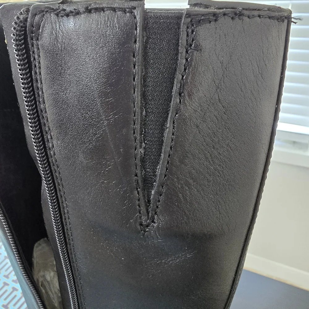 NIB Tory Burch Brooke Black Leather Knee-High Riding Boots